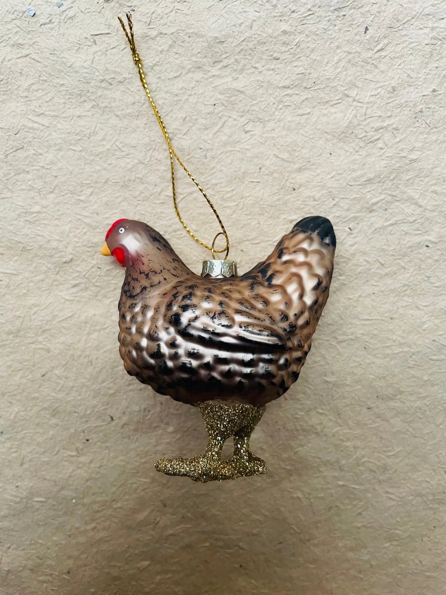 Farmhouse Hen Ornament - Bon Ton goods