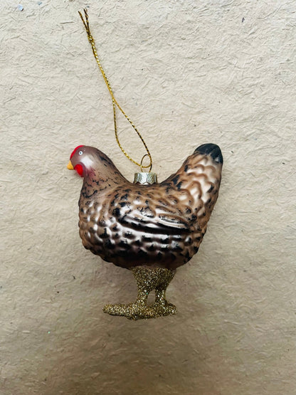 Farmhouse Hen Ornament - Bon Ton goods