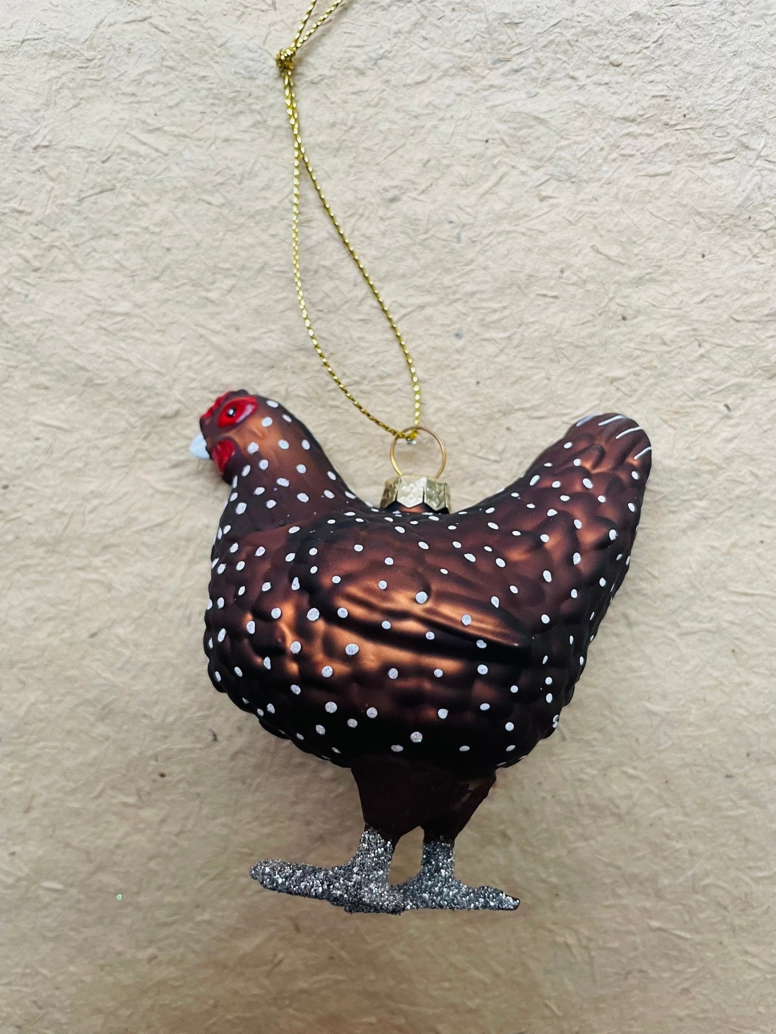 Farmhouse Hen Ornament - Bon Ton goods