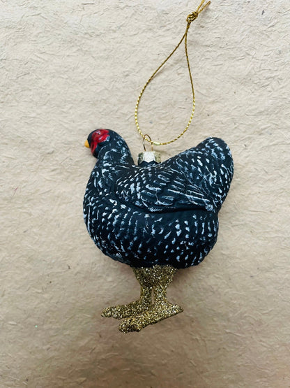 Farmhouse Hen Ornament - Bon Ton goods