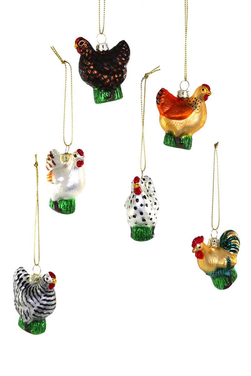 Farmstead Chicken Rooster - Orange | Christmas Ornament - Bon Ton goods