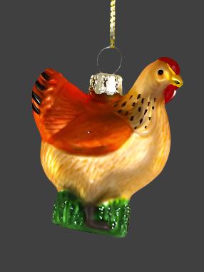 Farmstead Chicken Rooster - Orange | Christmas Ornament - Bon Ton goods