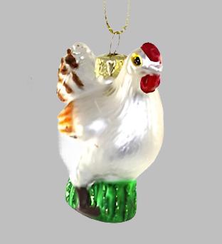Farmstead Chicken - White | Christmas Ornament - Bon Ton goods