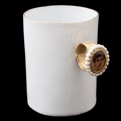 Fayum Portrait of Man Ring Cup, Serena Carone | Astier de Villatte: Exclusive Pre-Order Item - Bon Ton goods