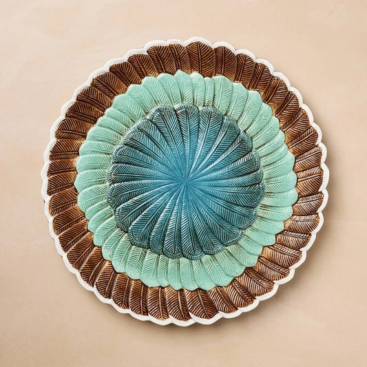 Feathers Stoneware Round Serving Platter | John Derian - Bon Ton goods