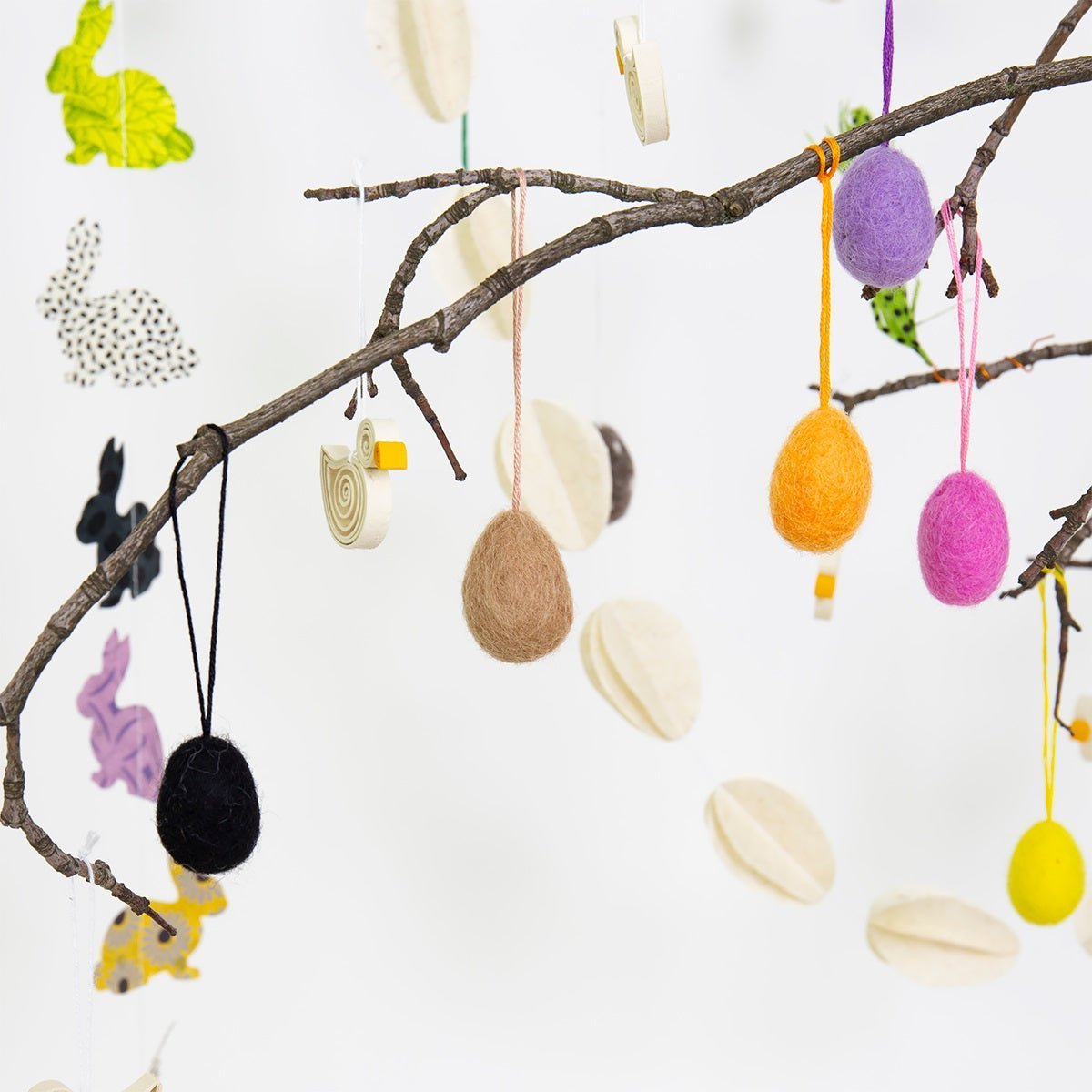 Felt Eggs - Colorful and Bright - Bon Ton goods