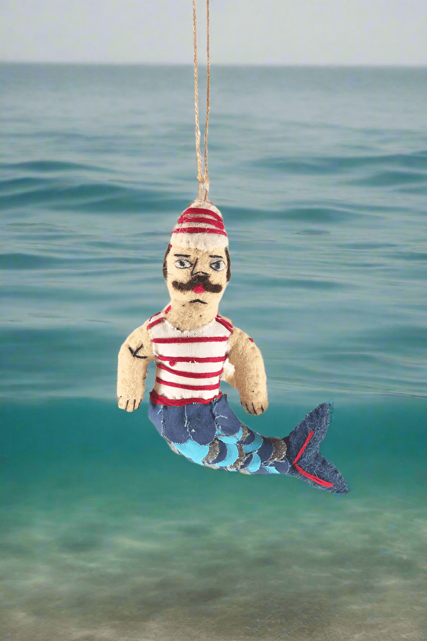 Felt Merman | Christmas Ornament - Bon Ton goods
