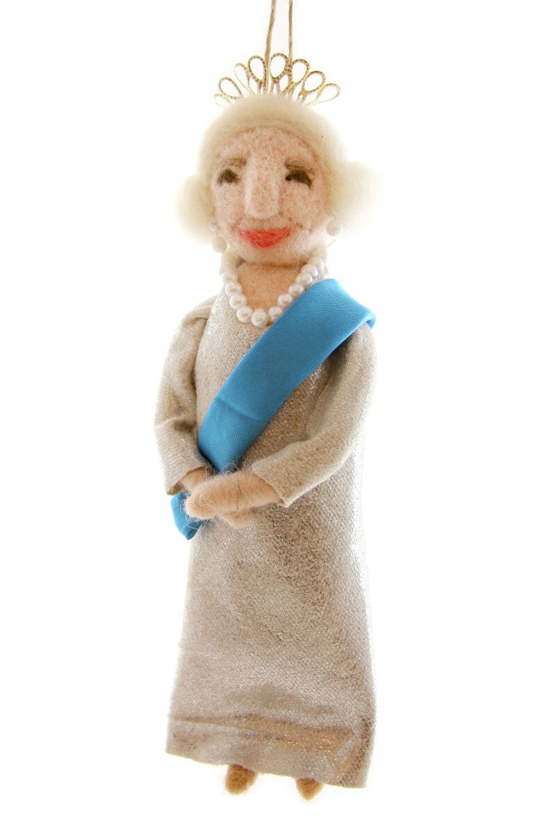 Felt Queen Elizabeth Christmas Ornament by Cody Foster