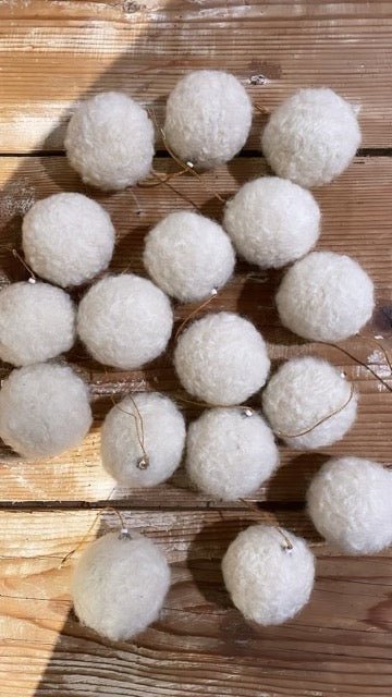 Felt Snowball | Christmas Ornament - Bon Ton goods