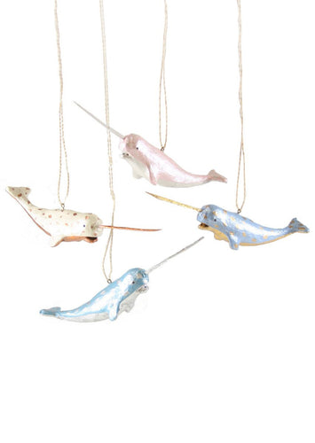 Festive Narwhal - Blue and Gold - Bon Ton goods