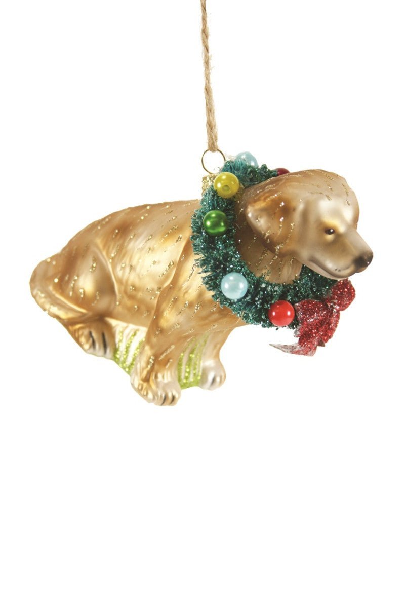 Festive Yellow Lab | Christmas Ornament - Bon Ton goods