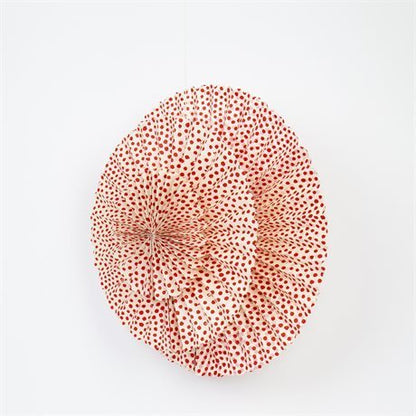 Flake Dotted Poinsettia Advent Star, Red and White, Large by A World of Craft, alternate view