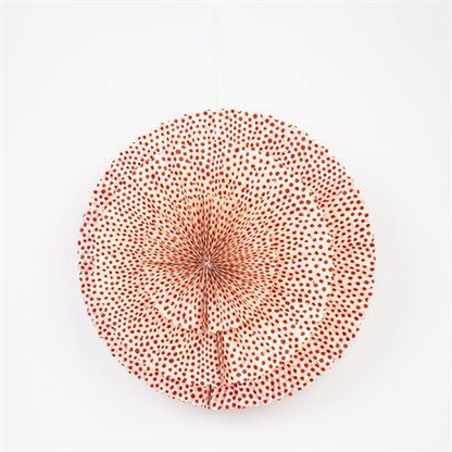 Flake Dotted Poinsettia Advent Star, Red and White, Large by A World of Craft, Swedish-designed handmade Christmas decoration