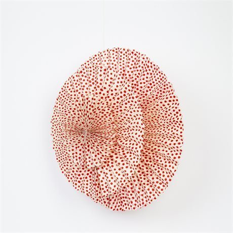 Flake Dotted Poinsettia Advent Star, Red and White, Small by A World of Craft, alternate view