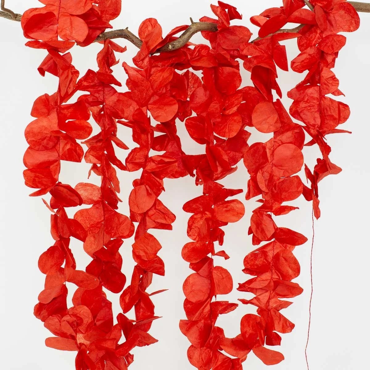 Flounce Christmas Garland, red | Christmas Ornament - Bon Ton goods