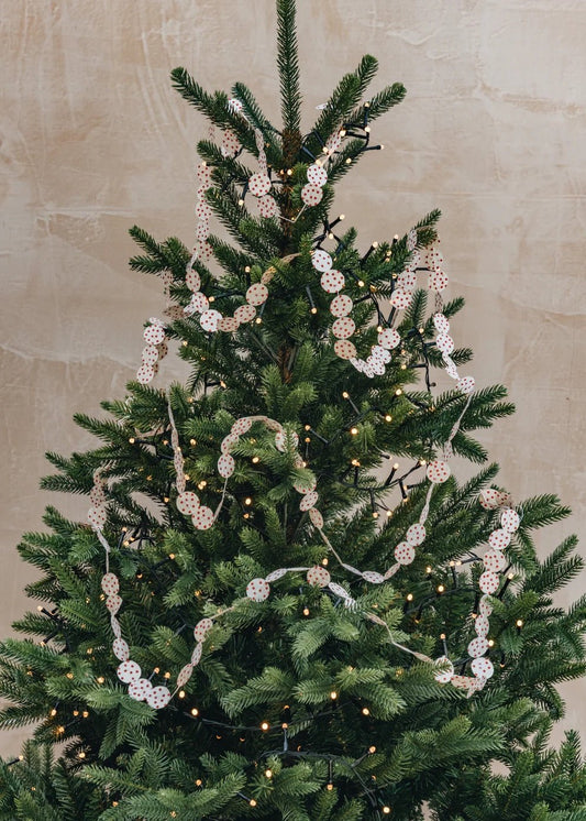 Flounce Garland, White | Christmas Ornament - Bon Ton goods