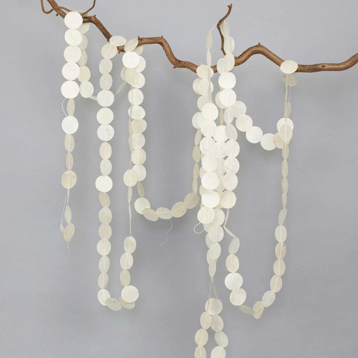 Flounce Garland, White | Christmas Ornament - Bon Ton goods