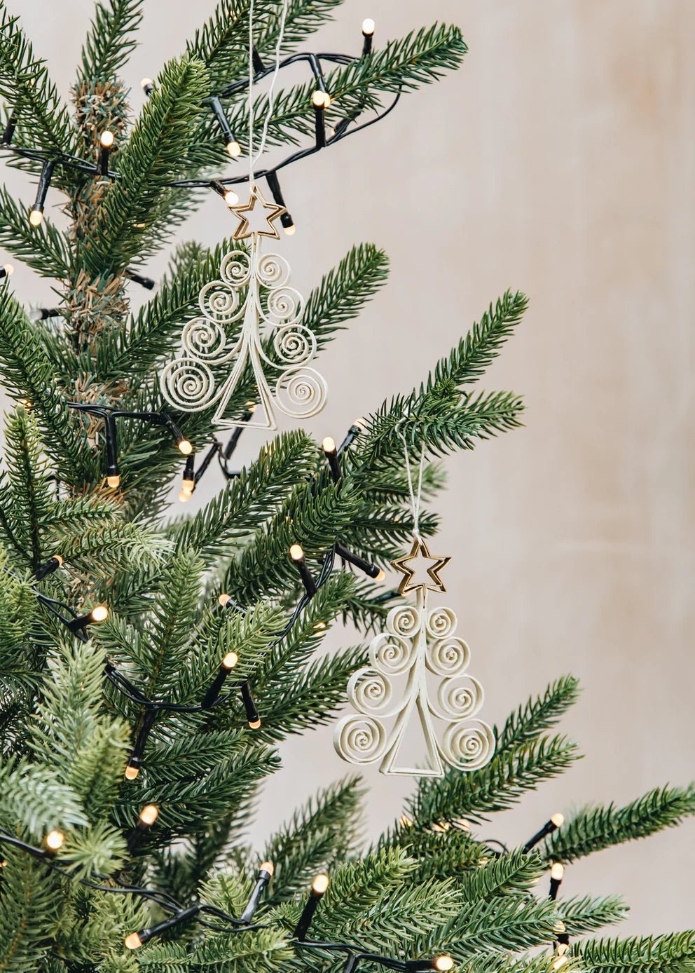 Flounce Garland, White | Christmas Ornament - Bon Ton goods