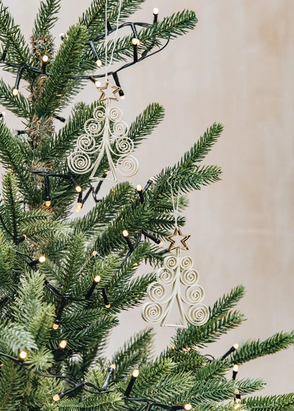 Flounce Garland, White | Christmas Ornament - Bon Ton goods