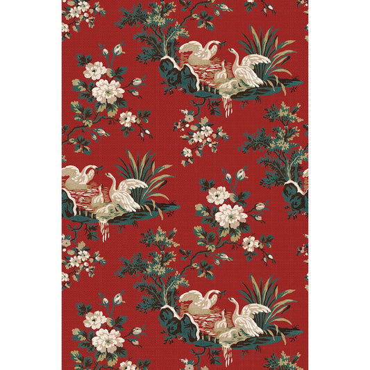 Flowers and Swans Wallpaper | Tapetorama - Bon Ton goods