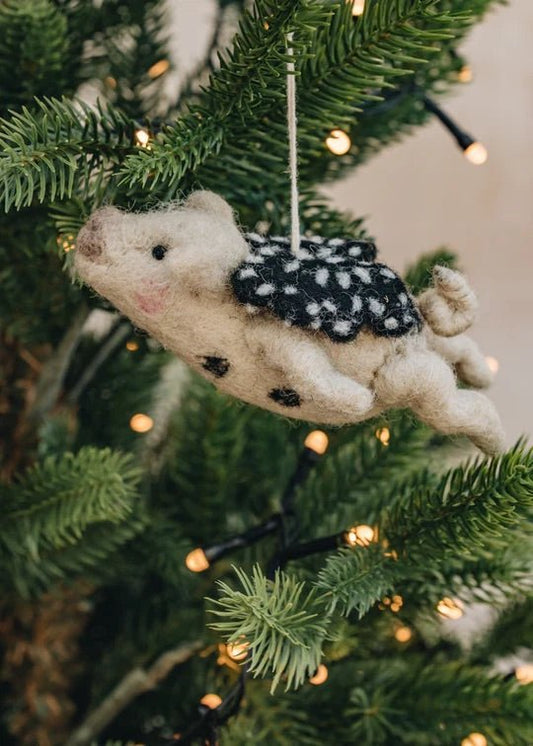 Flying Pig Ornament | Christmas Ornament - Bon Ton goods