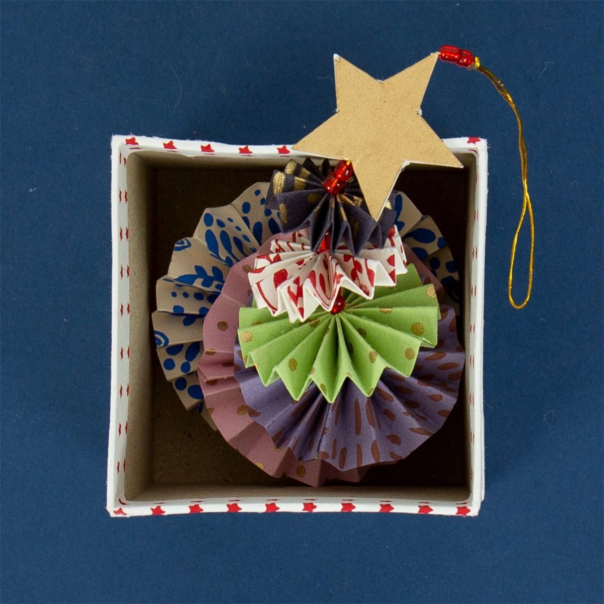 Fold Fir Christmas Ornament, Multicolor by A World of Craft, alternate view