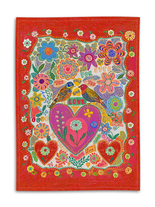 For Ever Linen Tea Towel by Nathalie Lete