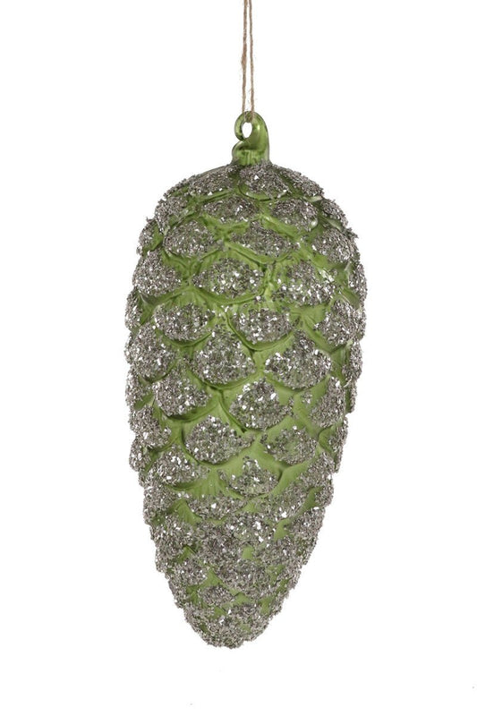 Forest Floor Pinecone - Olive Green | Christmas Ornament - Bon Ton goods