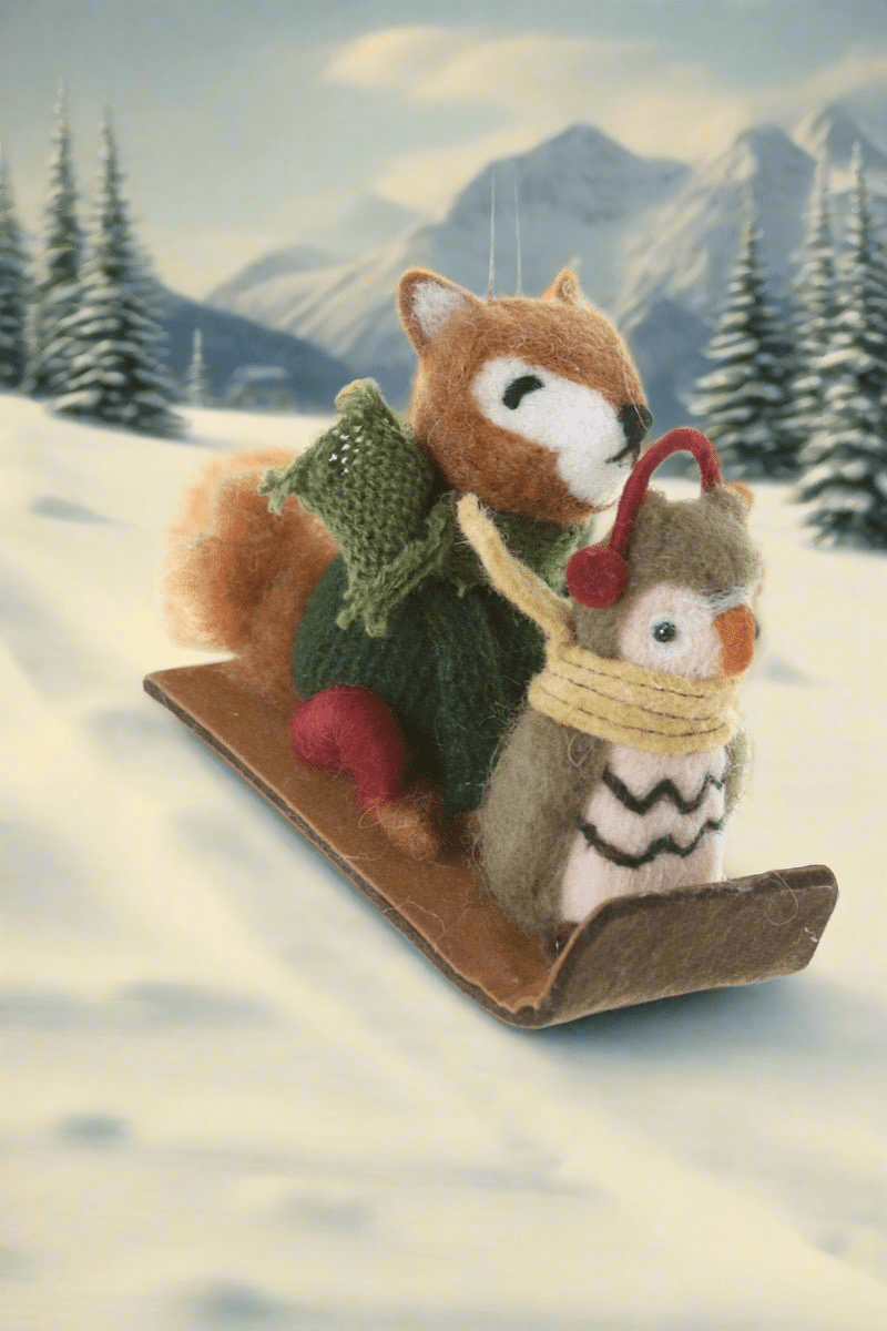 Forest Sleigh Ride Christmas Ornament - Bon Ton goods