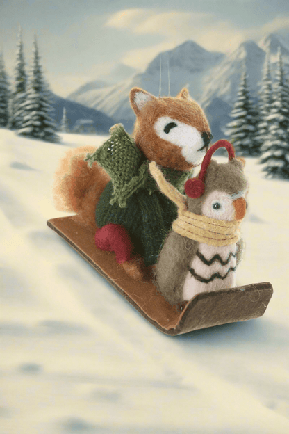 Forest Sleigh Ride Christmas Ornament - Bon Ton goods