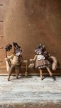 Forest Squirrel Girl Ornament | Vintage by Crystal Spun Cotton Ornament - Bon Ton goods