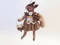 Forest Squirrel Girl Ornament | Vintage by Crystal Spun Cotton Ornament - Bon Ton goods