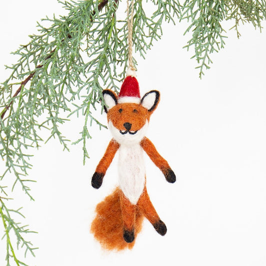 Fox Santa Christmas Ornament - Bon Ton goods