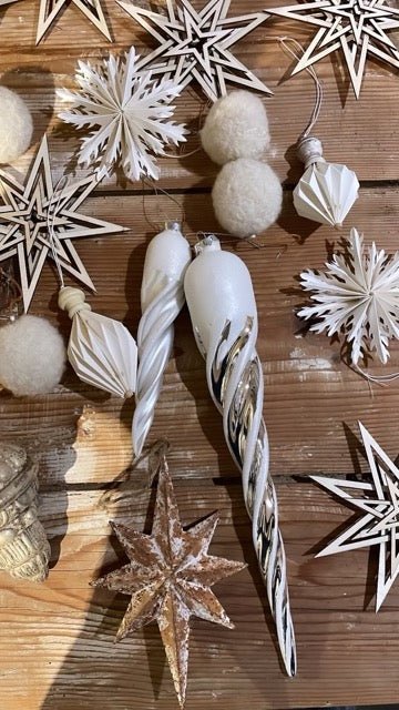 French Glass "Antiqued" Baubles - Small | Christmas Ornament - Bon Ton goods