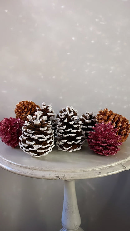 Frosted Glitter Pinecone | Ino Schaller - Bon Ton goods
