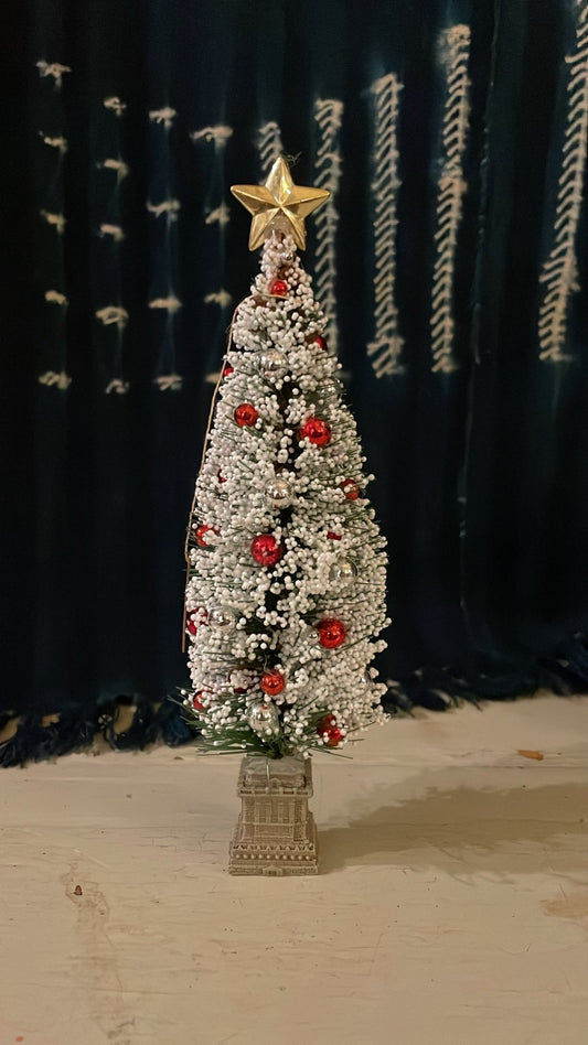Frosted White Brush Christmas Tree - Bon Ton goods