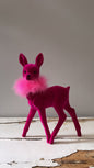 Fuchsia Velvet Bambi with Pink Boa | Ino Schaller - Bon Ton goods