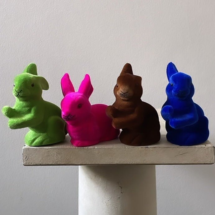 Fuchsia Velvet - Extra Small Bunny Lying, | Ino Schaller - Bon Ton goods
