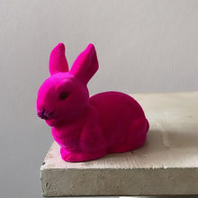 Load image into Gallery viewer, Fuschia Velvet - Extra Small Bunny Lying, Ino Schaller - Bon Ton goods
