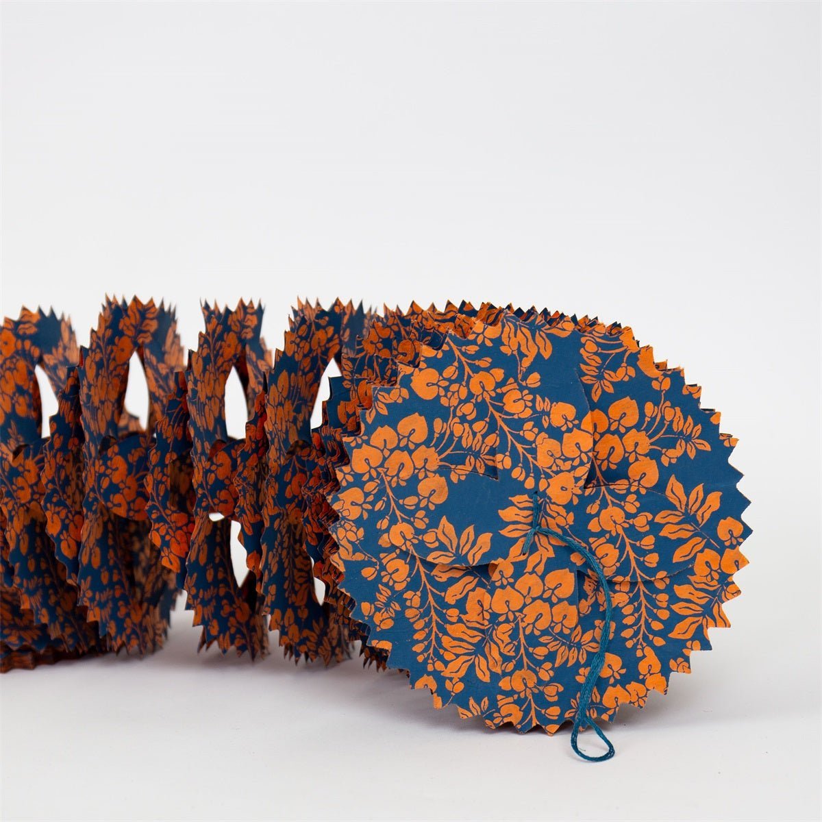 Christmas Garland, Orange and Turquoise by A World of Craft, alternate view