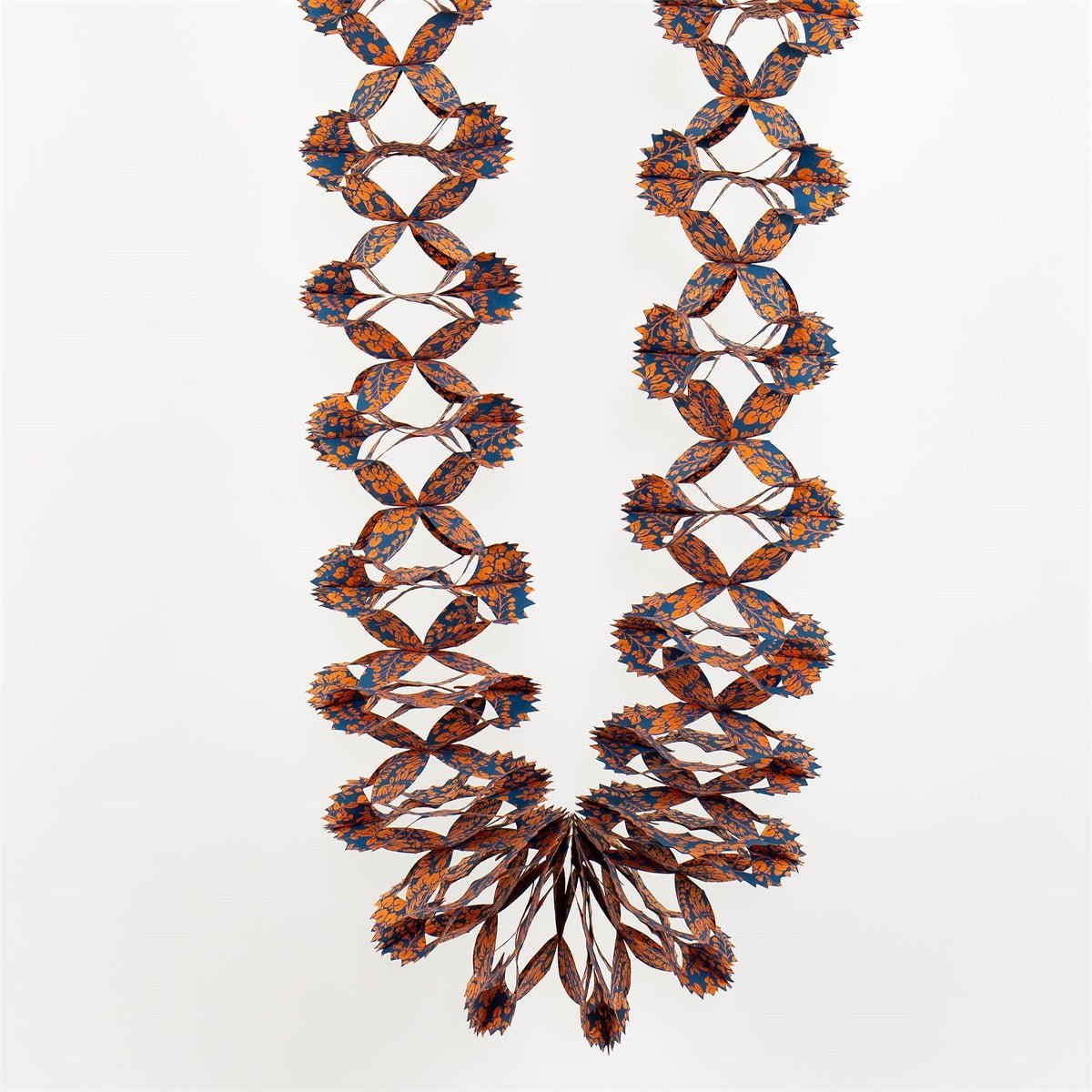 Christmas Garland, Orange and Turquoise by A World of Craft, Swedish-designed handmade Christmas decoration