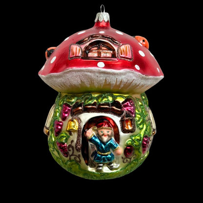 Giant Nostalgic Mushroom House | Nostalgie Christbaumschmuck - Bon Ton goods
