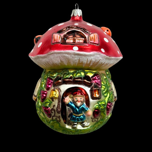Giant Nostalgic Mushroom House | Nostalgie Christbaumschmuck - Bon Ton goods
