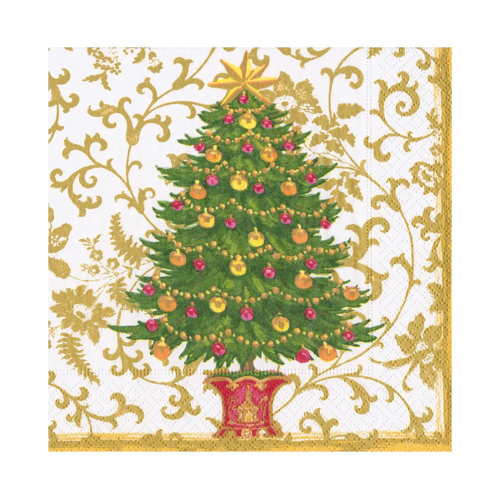 Gilded Tree Luncheon Napkins | Caspari - Bon Ton goods
