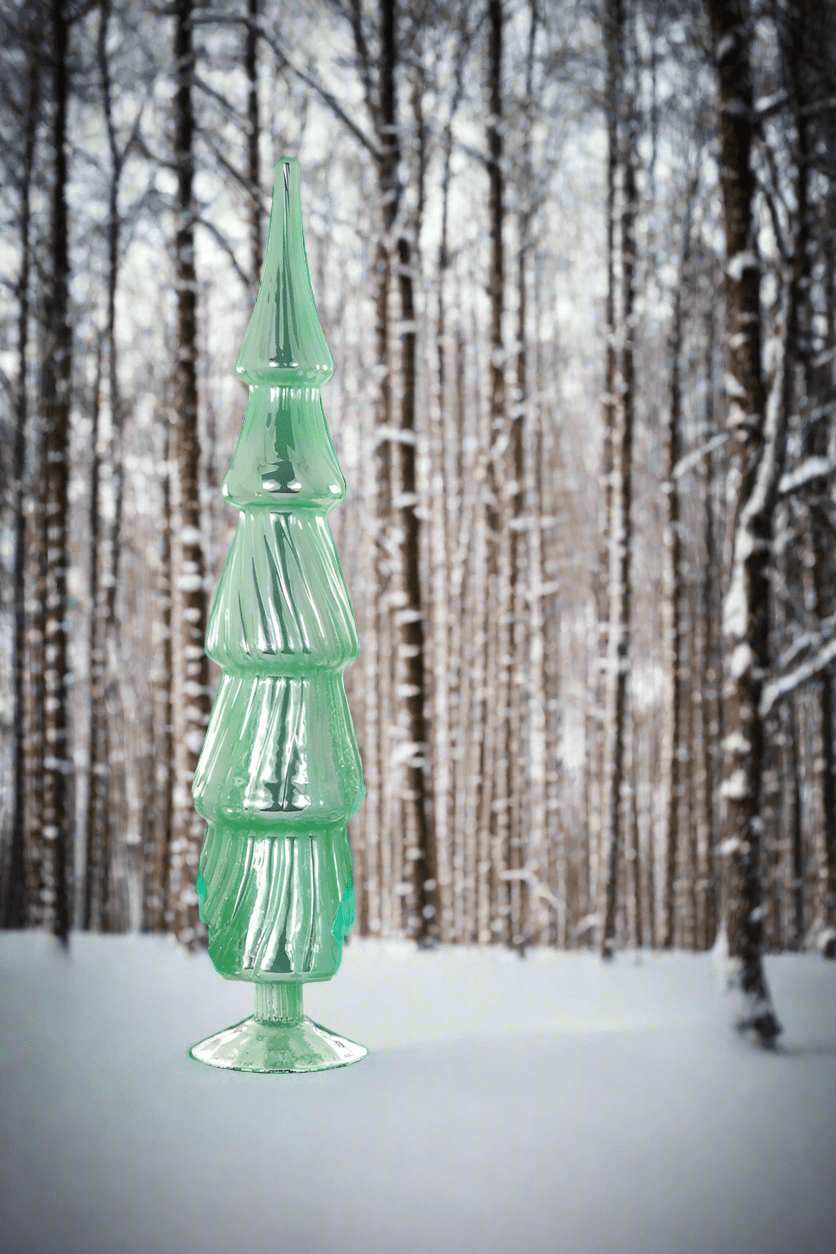 Glass Tree - Winter Green | Christmas Ornament - Bon Ton goods