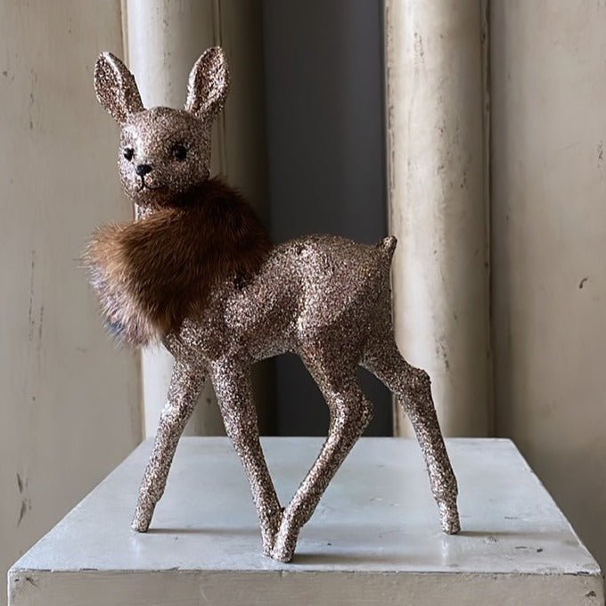 Glitter Bambi - Brilliant Copper with Fur Collar | Ino Schaller - Bon Ton goods