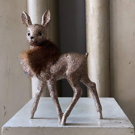 Glitter Bambi - Brilliant Copper with Fur Collar | Ino Schaller - Bon Ton goods