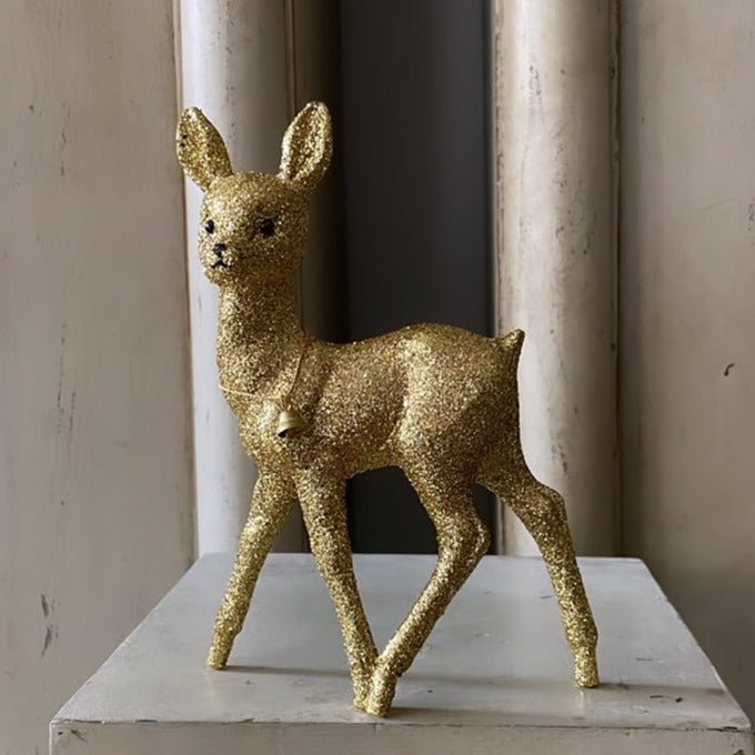 Glitter Bambi - Gold with Bell - Bon Ton goods