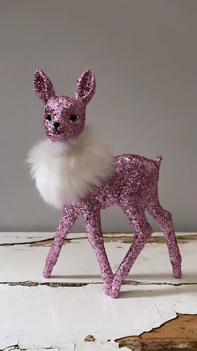 Glitter Bambi with Boa - Purple - Bon Ton goods