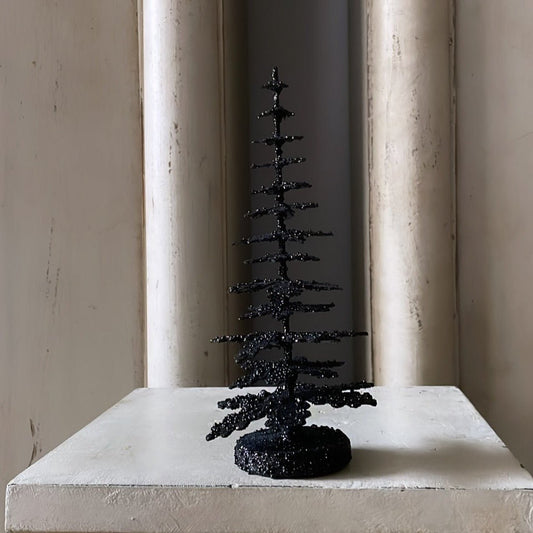 Glitter Christmas Tree - Black 20cm - Bon Ton goods